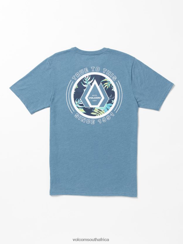 Z0ZR0816 Indigo Ridge Heather Men Linkfill Short Sleeve Tee Volcom Clothing - Image 3