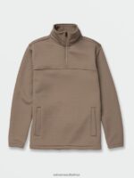 Z0ZR08170 Brindle Men Workwear Quarter Zip Fleece Pullover Volcom Clothing - Image 4