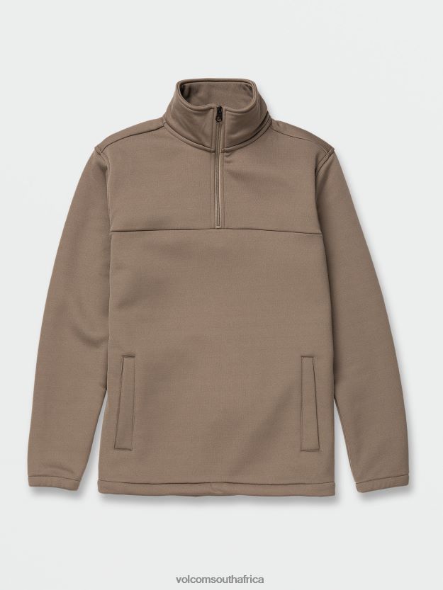 Z0ZR08170 Brindle Men Workwear Quarter Zip Fleece Pullover Volcom Clothing - Image 5