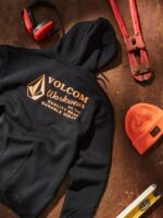Z0ZR08178 Black Men Workwear Pullover Hoodie Volcom Clothing - Image 10