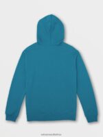Z0ZR08182 Ocean Teal Men Strike Hood Pullover Sweatshirt Volcom Clothing - Image 2