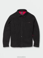 Z0ZR08183 Black Men Surf Vitals Jack Robinson Fleece Volcom Clothing - Image 4