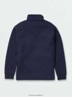 Z0ZR08193 Navy Men Workwear Bonded Fleece Jacket Volcom Clothing - Image 7