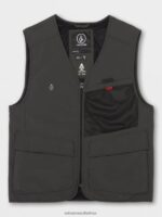 Z0ZR08196 Black Men Skate Vitals Alec Majerus Vest Volcom Clothing - Image 3