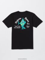 Z0ZR0819 Black Men Party Of 1 Short Sleeve Tee Volcom Clothing - Image 2