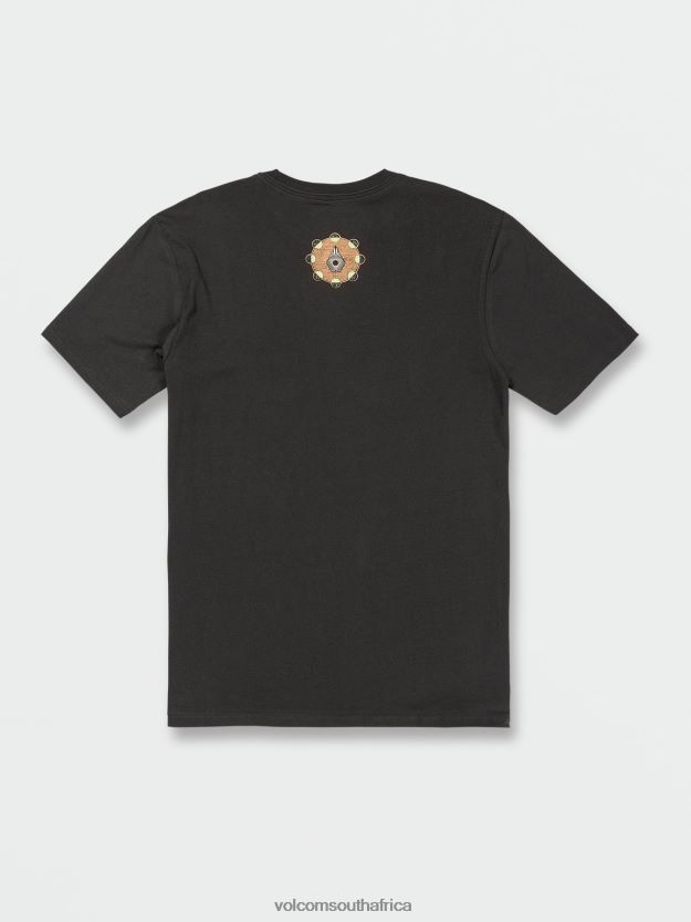 Z0ZR081 Vintage Black Men Skate Vitals Apparition Short Sleeve Tee Volcom Clothing - Image 13