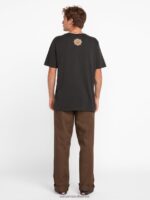 Z0ZR081 Vintage Black Men Skate Vitals Apparition Short Sleeve Tee Volcom Clothing - Image 10