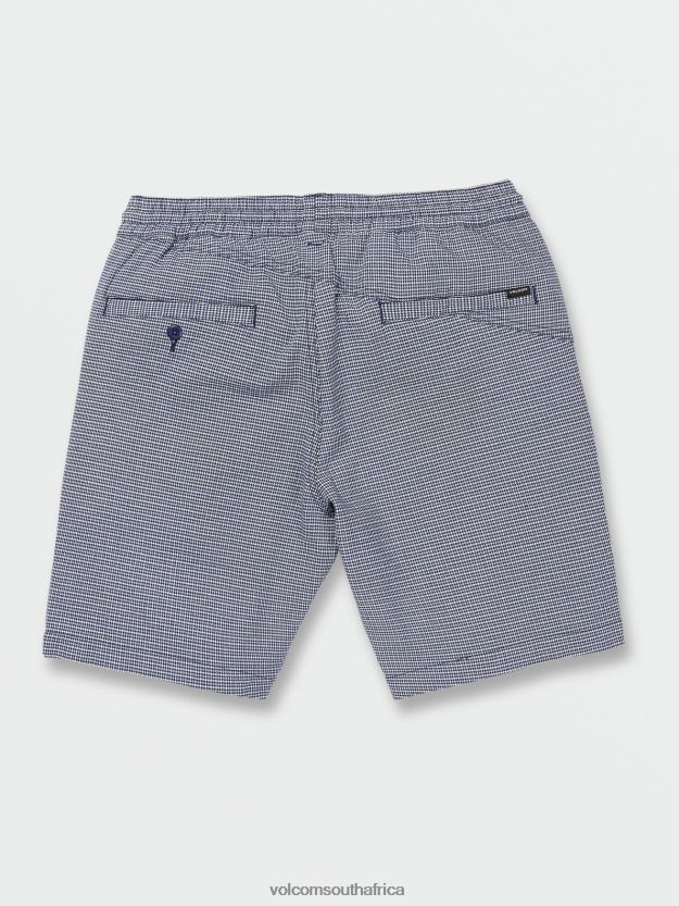 Z0ZR08202 Navy Men Frickin Mix Elastic Waist Shorts Volcom Clothing - Image 2