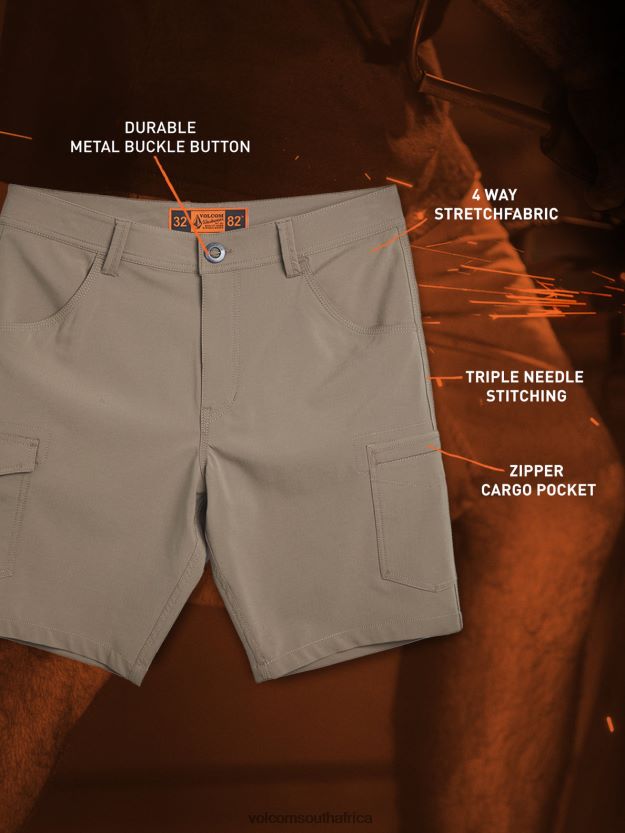 Z0ZR08204 Brindle Men Workwear Slab Hybrid Shorts Volcom Clothing - Image 26