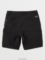 Z0ZR08210 Black Men Country Days Hybrid Shorts Volcom Clothing - Image 5