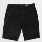 Z0ZR08211 Black Men Frickin Modern Stretch Chino Shorts Volcom Clothing