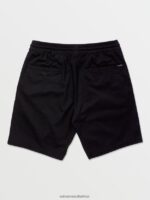 Z0ZR08213 Black Men Frickin Elastic Waist Shorts Volcom Clothing - Image 4
