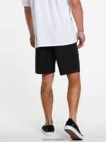 Z0ZR08213 Black Men Frickin Elastic Waist Shorts Volcom Clothing - Image 6