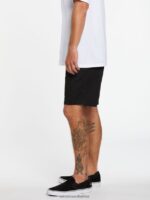 Z0ZR08213 Black Men Frickin Elastic Waist Shorts Volcom Clothing - Image 8