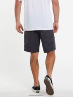 Z0ZR08215 Charcoal Men Frickin Elastic Waist Shorts Volcom Clothing - Image 9