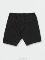 Z0ZR08216 Black Men Frickin Ascender Elastic Waist Shorts Volcom Clothing - Image 12