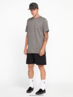 Z0ZR08216 Black Men Frickin Ascender Elastic Waist Shorts Volcom Clothing