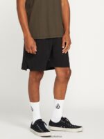 Z0ZR08216 Black Men Frickin Ascender Elastic Waist Shorts Volcom Clothing - Image 5
