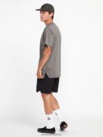 Z0ZR08216 Black Men Frickin Ascender Elastic Waist Shorts Volcom Clothing - Image 6