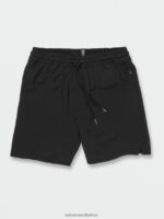 Z0ZR08216 Black Men Frickin Ascender Elastic Waist Shorts Volcom Clothing - Image 9