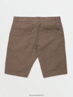 Z0ZR08220 Mushroom Men Frickin Modern Stretch Chino Shorts Volcom Clothing - Image 2