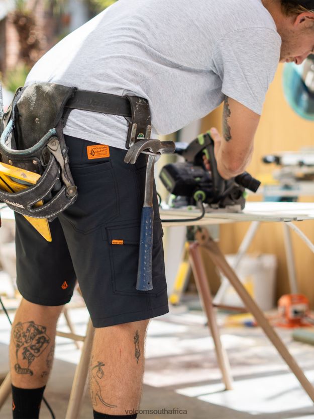 Z0ZR08221 Navy Men Workwear Slab Hybrid Shorts Volcom Clothing - Image 1