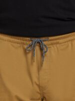 Z0ZR08223 Dark Khaki Men Frickin Elastic Waist Shorts Volcom Clothing - Image 5