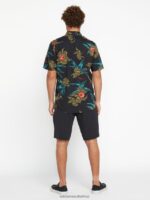 Z0ZR08225 Black Men Frickin Cross Shred Shorts Volcom Clothing - Image 7