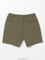 Z0ZR08236 Bison Men Understoned Hybrid Shorts Volcom Clothing - Image 3
