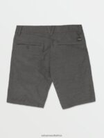 Z0ZR08240 Black Men Slub Frickin Cross Shred Shorts Volcom Clothing - Image 2