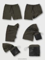 Z0ZR08243 Black Men Wrecpack Hybrid Shorts Volcom Clothing - Image 7