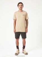 Z0ZR08244 Black Men Workwear Caliper Elastic Waist Shorts Volcom Clothing - Image 11