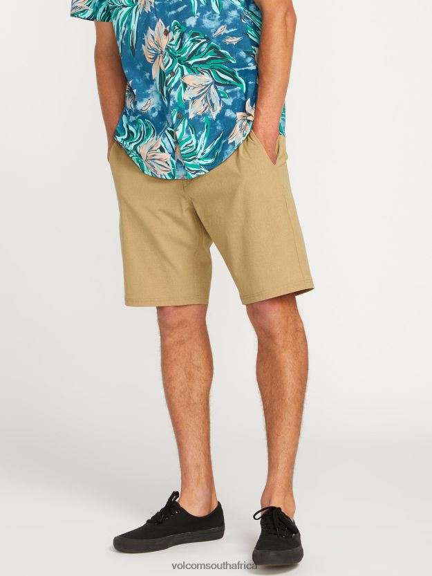 Z0ZR08245 Dark Khaki Men Frickin Cross Shred Static Shorts Volcom Clothing - Image 2