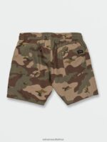 Z0ZR08249 Camouflage Men Center Print Elastic Waist Trunks Volcom Clothing - Image 2