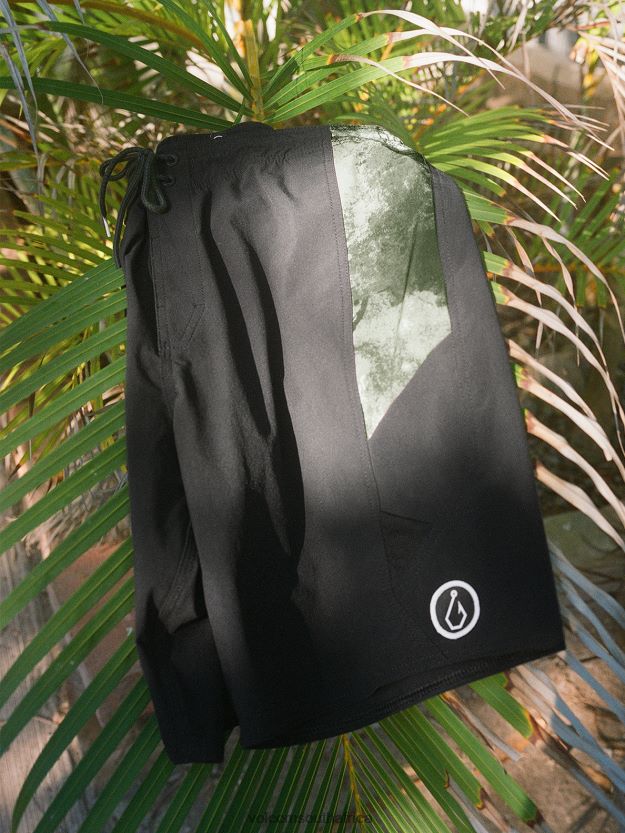 Z0ZR08266 Black Men Surf Vitals Balaram Stack Mod Trunks Volcom Clothing - Image 9
