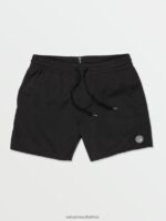 Z0ZR08270 Black Men Lido Solid Trunks Volcom Clothing - Image 4