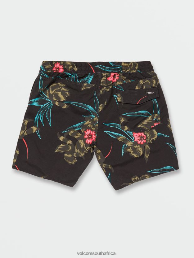 Z0ZR08279 Black Combo Men Polly Pack Elastic Waist Trunks Volcom Clothing - Image 3