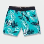 Z0ZR08282 Electric Blue Men Bleeding Leaf Mod-Tech Trunks Volcom Clothing