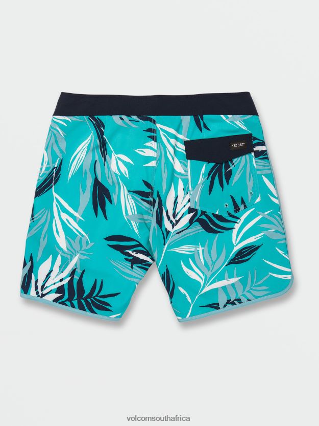 Z0ZR08282 Electric Blue Men Bleeding Leaf Mod-Tech Trunks Volcom Clothing - Image 3