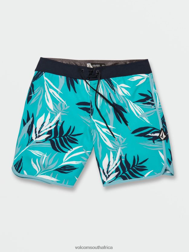 Z0ZR08282 Electric Blue Men Bleeding Leaf Mod-Tech Trunks Volcom Clothing - Image 1