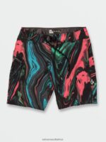 Z0ZR08285 Black Men Psyche Marble Mod-Tech Trunks Volcom Clothing - Image 4