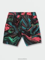 Z0ZR08285 Black Men Psyche Marble Mod-Tech Trunks Volcom Clothing - Image 6