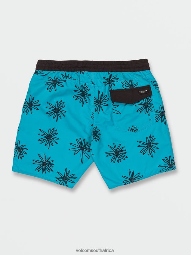 Z0ZR08289 Electric Blue Men Polly Pack Elastic Waist Trunks Volcom Clothing - Image 3