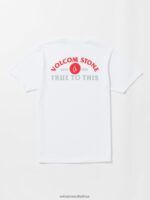 Z0ZR0828 White Men Marcher Short Sleeve Tee Volcom Clothing - Image 2