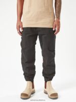 Z0ZR08297 Black Men Workwear Caliper Cuffed Pants Volcom Clothing - Image 2
