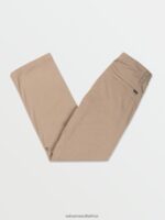 Z0ZR08301 Khaki Men Frickin Regular Stretch Pants Volcom Clothing - Image 2