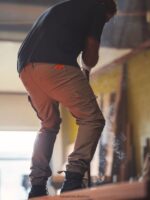 Z0ZR08302 Brindle Men Workwear Caliper Cuffed Pants Volcom Clothing - Image 2