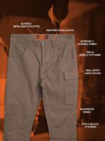Z0ZR08302 Brindle Men Workwear Caliper Cuffed Pants Volcom Clothing - Image 21