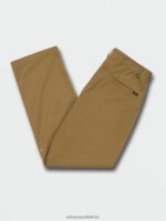 Z0ZR08305 Dark Khaki Men Frickin Skate Chino Pants Volcom Clothing - Image 3