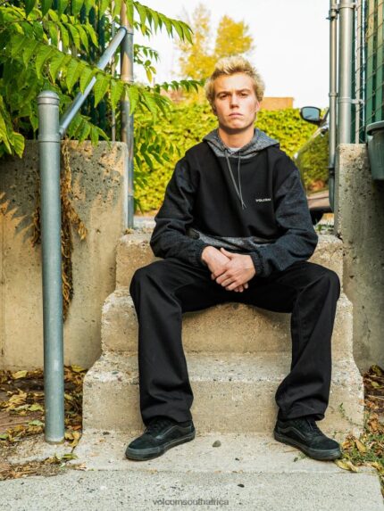 Z0ZR08306 Black Men Frickin Skate Chino Pants Volcom Clothing
